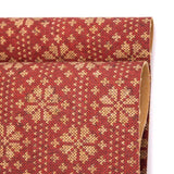 Natural cork Christmas Fabric Collection Christmas Red snowflake pattern COF-328 - CORKADIA
