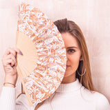 Cork Folding Hand Fan