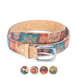 Floral Print Cork Women's Belt