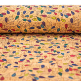 Wholesale fabric Cork leather vine leaves