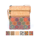 Patterned Cork Crossbody Bag
