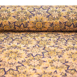 Cork fabric Tile, portuguese flower pattern COF-276 - CORKADIA