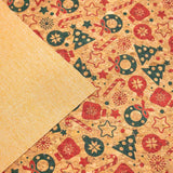 Natural cork Christmas Fabric Collection Christmas pattern COF-325 - CORKADIA