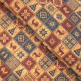 Natural cork Christmas Fabric Collection Christmas tree pattern COF-332 - CORKADIA