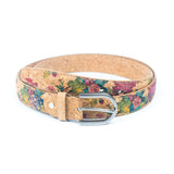 Floral Finesse: Women's Cork Belt with Nature's Charm