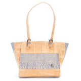 Spacious Vegan Handbag in natural cork leather
