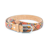 Floral Finesse: Women's Cork Belt with Nature's Charm
