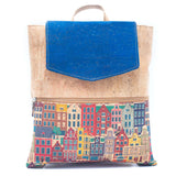 Small cork leather backpack