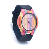 bamboo watches with multicolour face