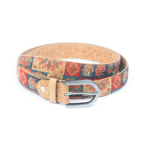 Floral Finesse: Women's Cork Belt with Nature's Charm