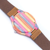 bamboo watches with multicolour face