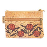 portugal cork purse with zipper closed