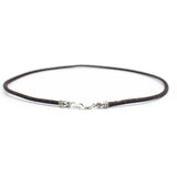 3MM Round Brown Cork Necklace