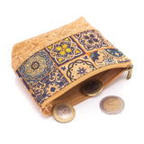 Porte-monnaie et porte-cartes à fermeture éclair à carreaux BAG-2048-D (5 unités)