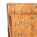 Light yellow with silver cork textile sheet fabric for wholesale