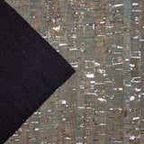 Turquoise green with silver cork textile sheet COF-366 - CORKADIA