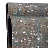 Turquoise green with silver cork textile sheet COF-366 - CORKADIA