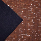 Brown with silver cork textile sheet COF-368 - CORKADIA