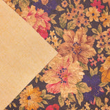 Flower pattern fabric made from Cork COF-372 - CORKADIA