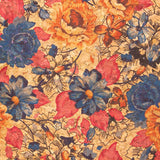 Rose flower pattern Cork fabric COF-378 - CORKADIA
