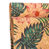 Leaves and flower pattern cork leather fabric COF-396 - CORKADIA