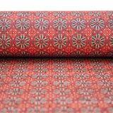 Red geometric cork material - wholesale