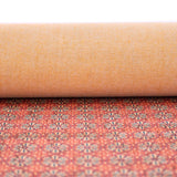 Red geometric cork material