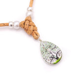 Vegan jewelry set pendant and earrings SET-080