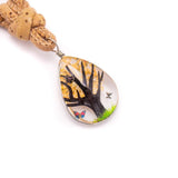 Vegan jewelry set pendant and earrings SET-080
