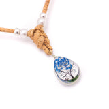 Vegan jewelry set pendant and earrings SET-080