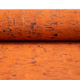 Orange Portuguese Cork Fabric Rustic COF-184