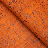 Orange Portuguese Cork Fabric Rustic COF-184