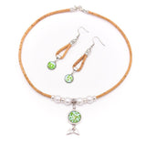 dried flower jewelry set