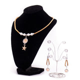 Dried flower pendant and earrings SET-079-4