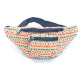 Eco-Friendly Waist Bag: 16 Cork Prints, Multi-pocket
