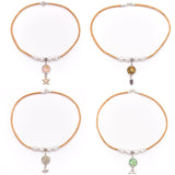 Dried flower pendant and earrings SET-079-4