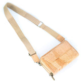 Eco-Friendly Phone Crossbody: Stylish Cork & Organized