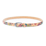 Floral Print Cork Women's Belt Width of 2.8cm L-1026