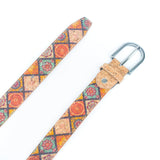 Floral Finesse: Women's Cork Belt with Nature's Charm