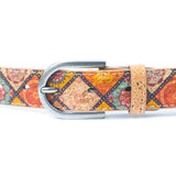 Floral Finesse: Women's Cork Belt with Nature's Charm