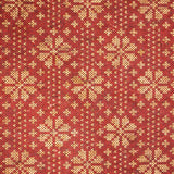 Natural cork Christmas Fabric Collection Christmas Red snowflake pattern COF-328 - CORKADIA
