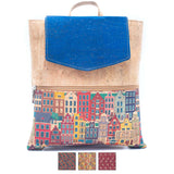 Small cork leather backpack