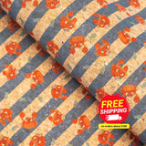 Beach Stripes Cork Fabric- Cof-138-A Cork Fabric