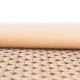 Black Fan Leaf Patterned Cork Fabric Cof-415-A Cork Fabric