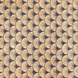 Black Fan Leaf Patterned Cork Fabric Cof-415-A Cork Fabric