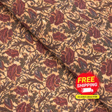 Botanical Floral Bursts- Vegan Fabric-Cof-308-A Cork Fabric