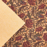 Botanical Floral Bursts- Vegan Fabric-Cof-308-A Cork Fabric
