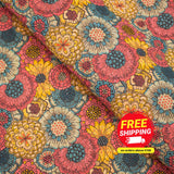 Chrysanthemums On Cork Fabric Cof-395