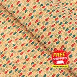 Cute Pop Fish Print Cork Fabric- Cof-201 Cork Fabric