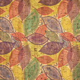 Cork fabric Purple and green leaves pattern COF-282 - CORKADIA